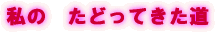 私の たどってきた道
